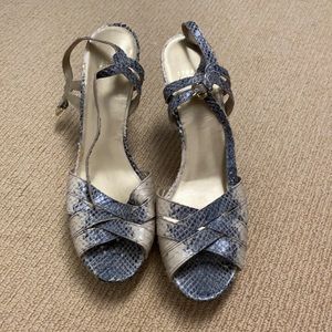 Stuart Weitzman Snakeskin Platform Heels